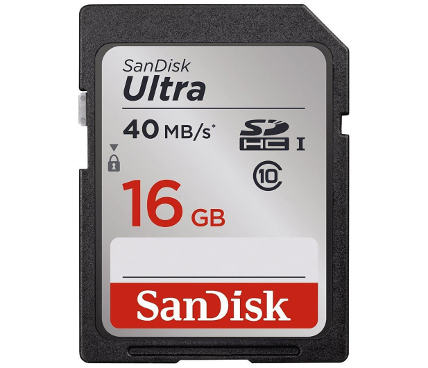 SANDISK Karta SD 16 GB ULTRA Class10 40Mb/s SDSDUN-016G-G46 - 208118 - zdjęcie